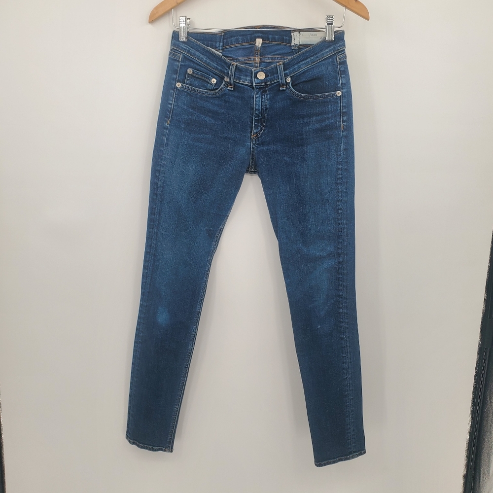 Rag and Bone Dark Blue Skinny Ankle Jeans Size 29 ***ALTERED WAIST***